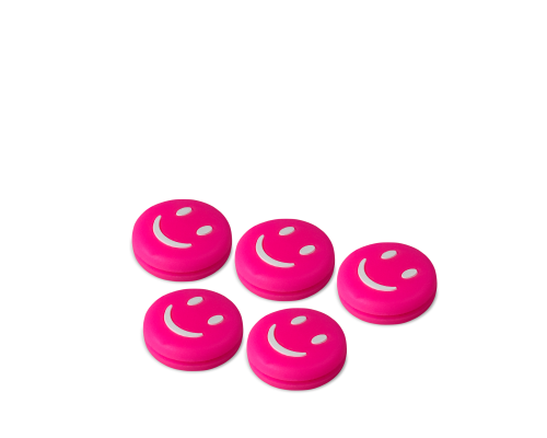 Виброгаситель для теннисной ракетки, смайлик, цвет розовый, 5 шт