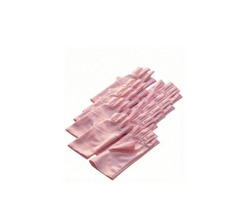 Перчатки для защиты кожи от УФ излучения для маникюра, цвет светло-розовый, 5 пар