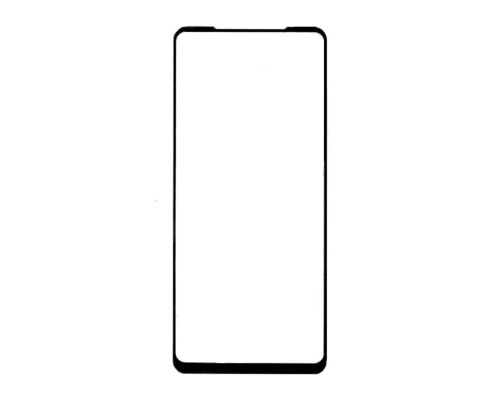 Защитное стекло для Samsung Galaxy A21 полная проклейка черное с салфеткой и стиком, комплект 2 шт