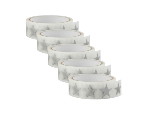 Светоотражающая термонаклейка Звезда для одежды, рюкзаков, колясок, 5 лент по 1 метру