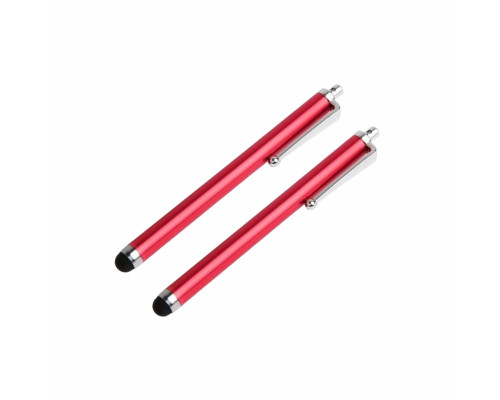 Универсальный стилус для рисования, для телефона, смартфона, планшета, красный, в комплекте 2 шт.