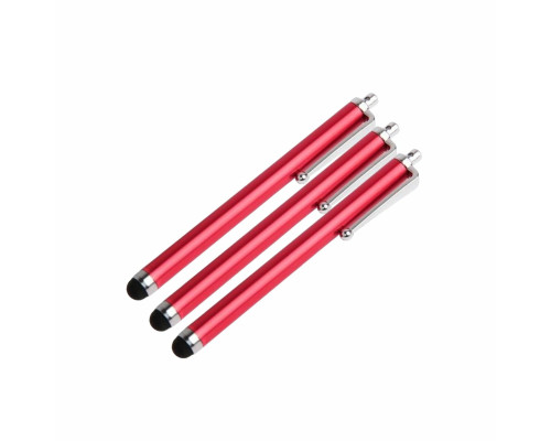 Универсальный стилус для рисования, для телефона, смартфона, планшета, красный, в комплекте 3 шт.