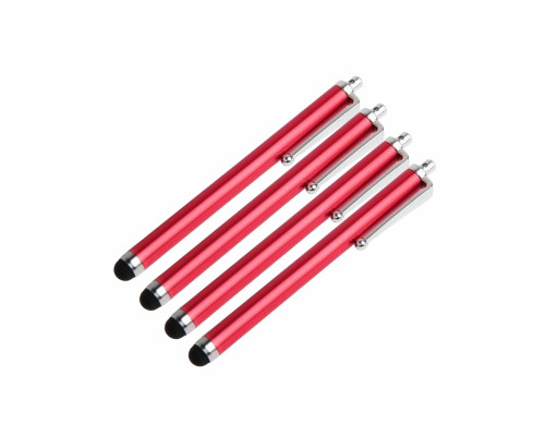 Универсальный стилус для рисования, для телефона, смартфона, планшета, красный, в комплекте 4 шт.
