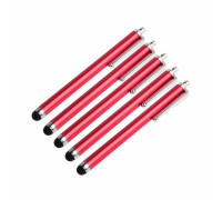 Универсальный стилус для рисования, для телефона, смартфона, планшета, красный, в комплекте 5 шт.