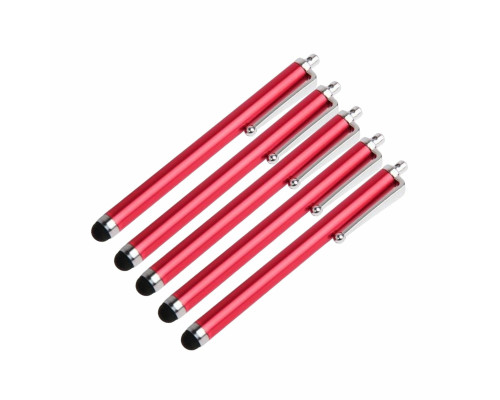 Универсальный стилус для рисования, для телефона, смартфона, планшета, красный, в комплекте 5 шт.