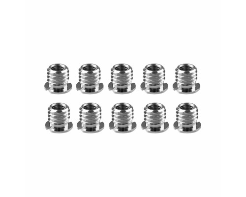 Резьбовой переходник 1/4"(F) - 3/8''(M) для штативов и микрофонных стоек, в комплекте 10 шт.