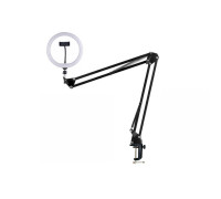 Кольцевая лампа с настольной стойкой ST-3526, с держателем телефона, шарниром, диаметр 26 см