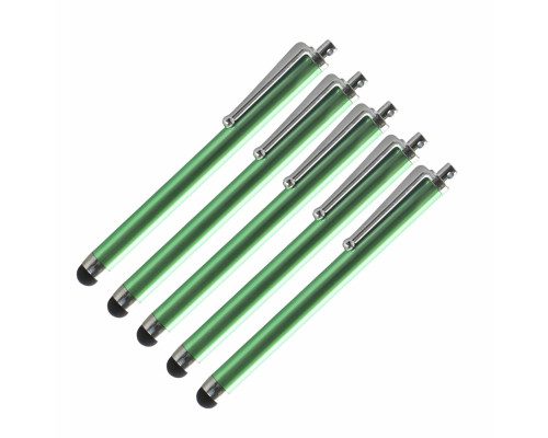 Универсальный стилус для рисования, для телефона, смартфона, планшета, зеленый, в комплекте 5 шт.