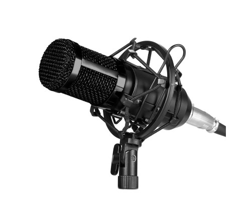 Конденсаторный микрофон BM-800, металлический держатель паук, ветрозащита, черный