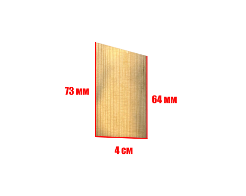 [СГП] Декоративный брусок сращенный 40x40 мм прямой с фаской угла, отрезок 7 см