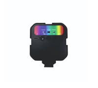 Накамерный светодиодный RGB осветитель на аккумуляторе и с креплением в паз
