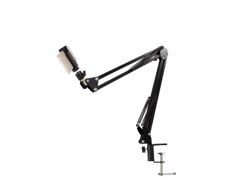 Настольная стойка пантограф NB-355 с шарнирным креплением и держателем телефона
