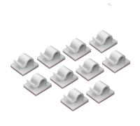 Крючки для гирлянд проводов самоклеящиеся белые настенные, 10 штук