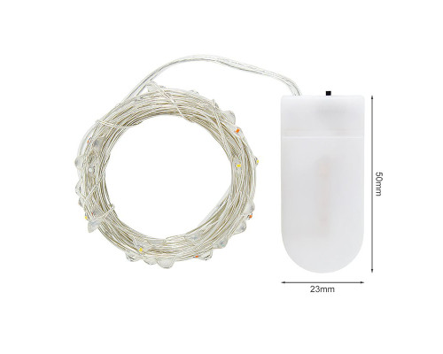 Светодиодная гирлянда "Роса" на батарейках 2 м, 20 светодиодов, зеленая