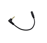 Переходник угловой Mini Jack 3.5 мм (F) 3 pin - 3.5 мм (M) 4 pin 