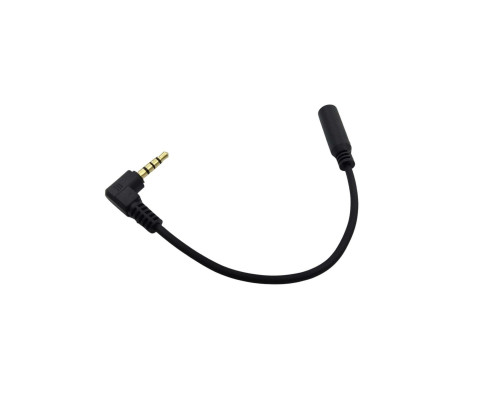 Переходник угловой Mini Jack 3.5 мм (F) 3 pin - 3.5 мм (M) 4 pin 