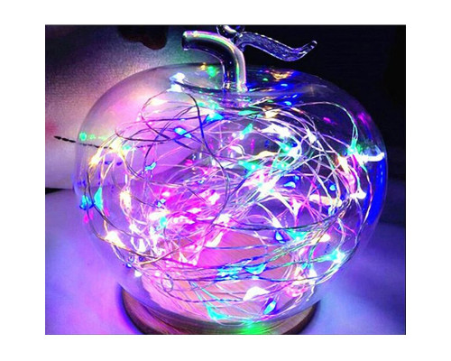 Светодиодная RGB гирлянда "Роса" на батарейках 2 м, 20 светодиодов, разноцветная, 2 шт.