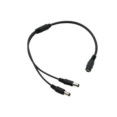 Разветвитель питания DC1-2 на два разъема DC 2.1х5.5 мм, черный