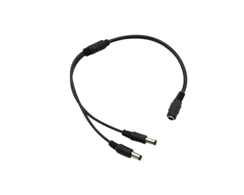 Разветвитель питания DC1-2 на два разъема DC 2.1х5.5 мм, черный