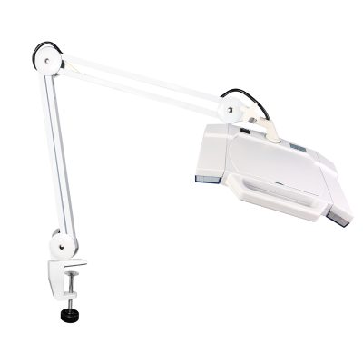 Лампа лупа косметологическая светодиодная 3 диоптрии на утяжеленной струбцине
