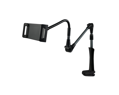 Настольный складной держатель DGS-20 для телефона или планшета до 20 см с гибкой основой на струбцине