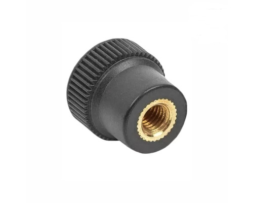 Гайка барашек фиксатор, заглушка пластиковая D16 с металлической резьбой М5