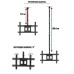 Потолочный кронштейн T-560-15 наклонно-поворотный для телевизора 32-70 дюймов и весом до 68 кг