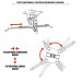 Потолочный наклонный кронштейн PCM для проектора до 25 кг, белый
