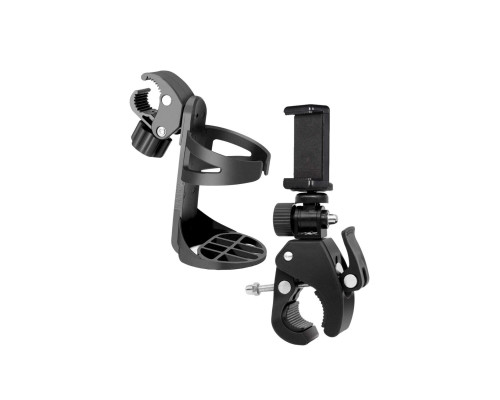 Держатель зажим для телефона на коляску и подстаканник с креплением на руль