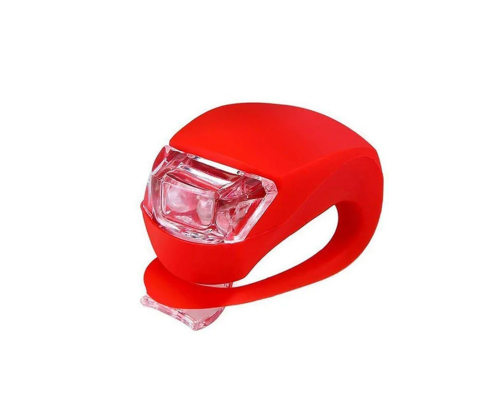 Фонарь светодиодный велосипедный, силиконовый, красный