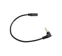 Переходник удлиненный угловой Mini Jack 3.5 мм (F) 3 pin - 3.5 мм (M) 4 pin