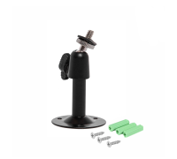 Настенное черное крепление NKSH-14L с шаровой головкой и резьбой 1/4"