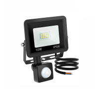 Светодиодный прожектор 10 Вт, 6500K, с датчиком движения