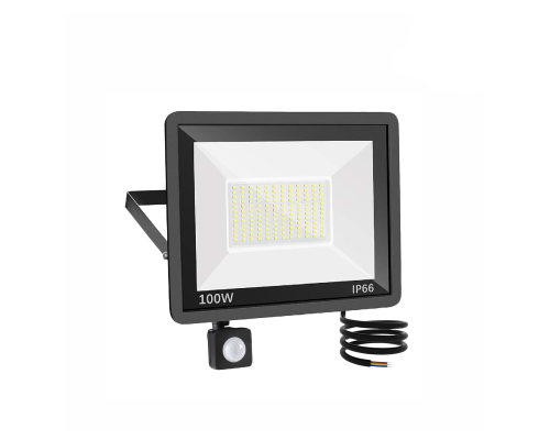 Светодиодный прожектор 100 Вт, 6500K, с датчиком движения