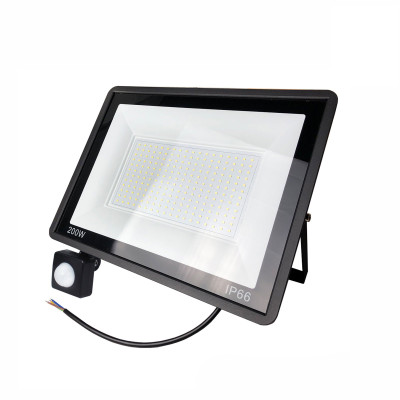 Светодиодный прожектор 200 Вт, 6500K, с датчиком движения