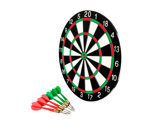 Дартс двусторонний, диаметр 36 см, с 6 дротиками