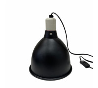 Защитный плафон для освещения террариума под УФ лампу, лампу нагрева, маленький, чёрный