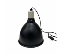 Защитный плафон для освещения террариума под УФ лампу, лампу нагрева, большой, чёрный