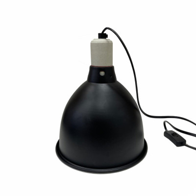 Защитный плафон для освещения террариума под УФ лампу, лампу нагрева, большой, чёрный