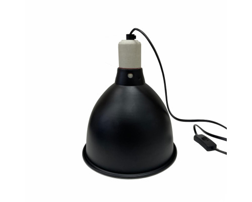 Защитный плафон для освещения террариума под УФ лампу, лампу нагрева, большой, чёрный