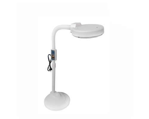 Напольная лампа лупа LLP косметологическая светодиодная с подставкой и колесиками для мобильности