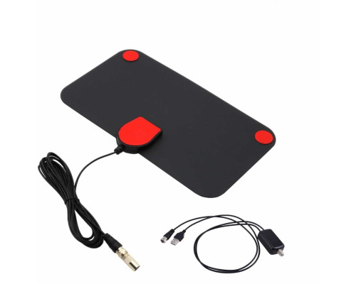 Телевизионная антенна для цифрового ТВ, компактная HDTV антенна с усилителем, черная