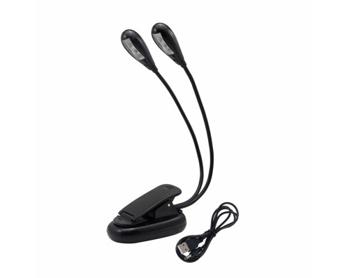 Переносной гибкий светильник MPP-35 на прищепке, многофункциональная подсветка светодиодная для пюпитра, книги, мольберта и ноутбука