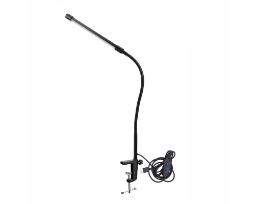 Светильник для наращивания ресниц, маникюра, лампа косметологическая черная на струбцине