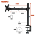 Кронштейн M051 настольный для мониторов с диагональю до 27", черный
