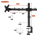 Настольный кронштейн M052 для двух мониторов диагональю до 27", черный