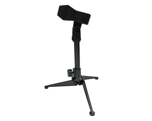 Металлическая микрофонная стойка настольная MF-027P с держателем «прищепка» 