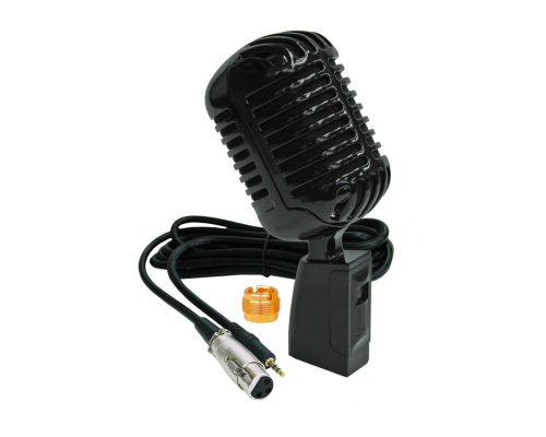 Винтажный профессиональный динамический микрофон, черный