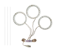 Фитосветильник для растений: 3 лампы на прозрачной ножке с регулировкой яркости, полный спектр