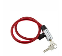 Замок для велосипеда VZ-M-R с металлической головкой, красный